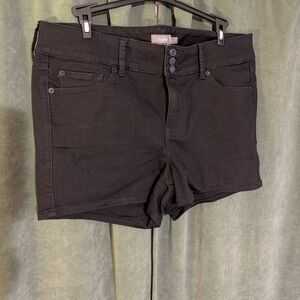 Topshop Black Jean Shorts